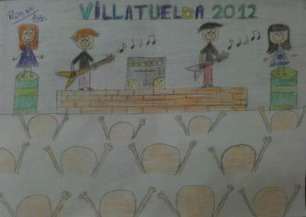 Ganador del concurso de dibujo en la categoria de más de 10 años en las fiestas de Villatuelda de 2012