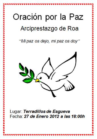 Cartel oración por la paz