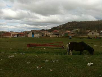 Villatuelda con mal tiempo en Abril de 2013