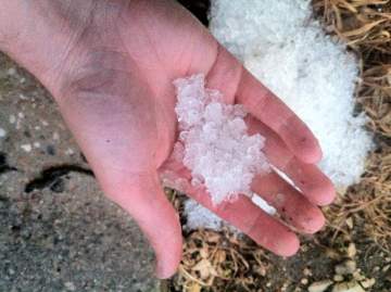 Granizo de primavera en Villatuelda 2015